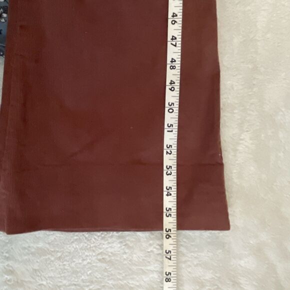 VTG Coverall Jumpsuit Womens M Corduroy Flare Wide Leg Groovy 70s Retro Brown - Picture 14 of 16